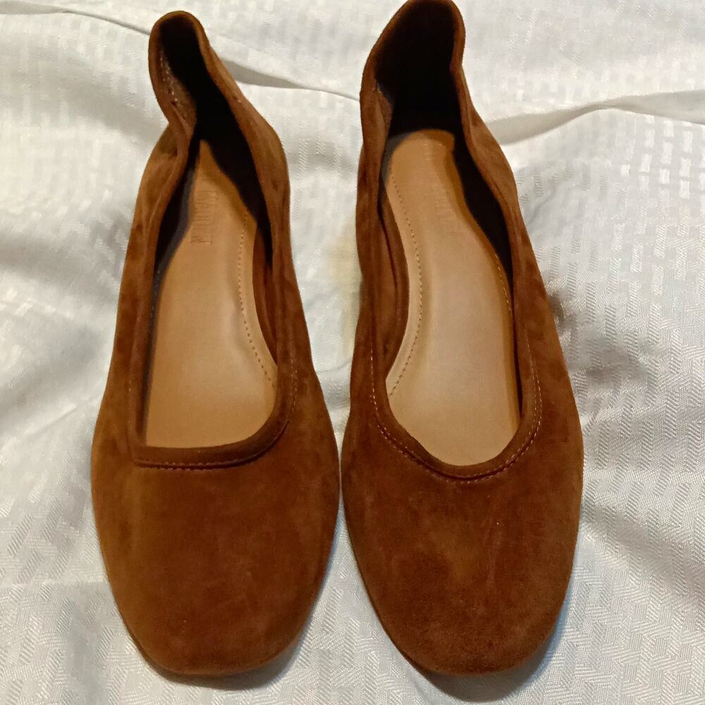 Steve Madden Mollie Chestnut Suede Block Heel Pumps Women's Size 10M Square Toe